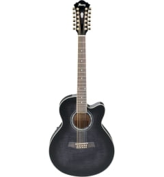 12 струнная гитара Ibanez AEL2012E-TKS TRANSPARENT BLACK SUNBURST